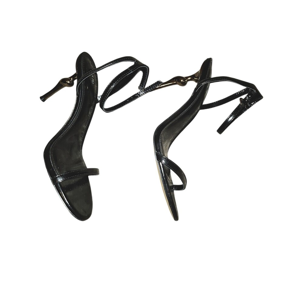 JW PEI Black Strappy Stiletto Heels - Picture 2 of 5